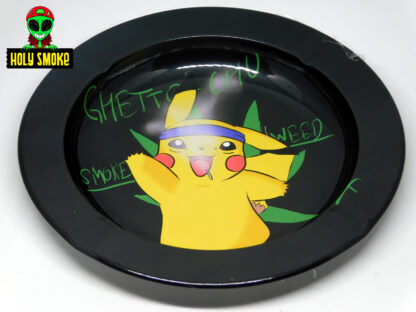 Cenicero metálico circular diseño Pikachu