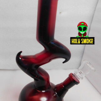 Bong de Vidrio  de colores en forma Bong Zig Zag, tamaño de 21 cm de alto.