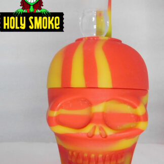 Bong Pipa de agua de silicona  en forma de calavera