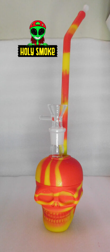 Bong Pipa de agua de silicona  en forma de calavera - Image 3