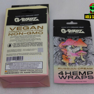 Blunt de cáñamo preenrollados con sabor a cóctel White Russian de la marca G-Rollz ,4 hojas
