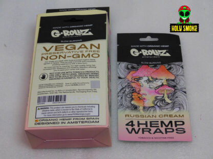 Blunt de cáñamo preenrollados con sabor a cóctel White Russian de la marca G-Rollz ,4 hojas