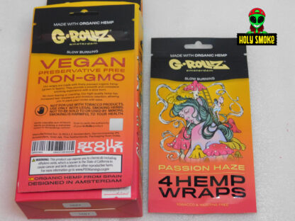 Blunt de cáñamo preenrollados con sabor a maracuyá de la marca G-Rollz ,4 hojas