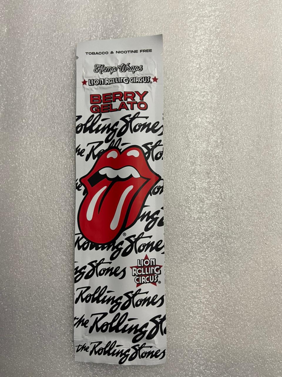 Blunt Hemp Wrap Rolling Stones sabor Berry Gelato de la marca Lion Rolling Circus