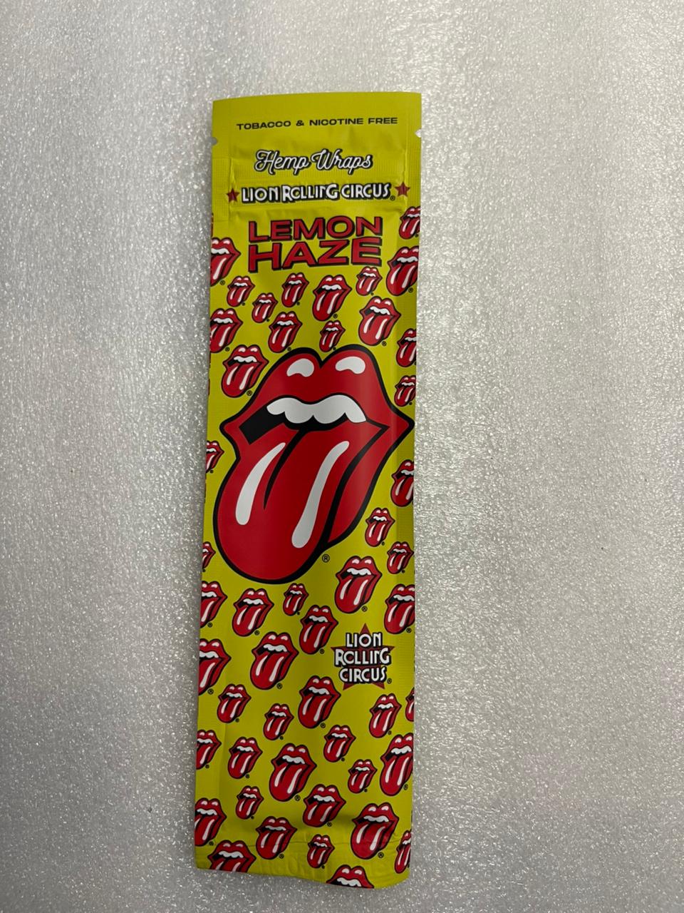 Blunt Hemp Wrap Rolling Stones sabor Lemon Haze de la marca Lion Rolling Circus