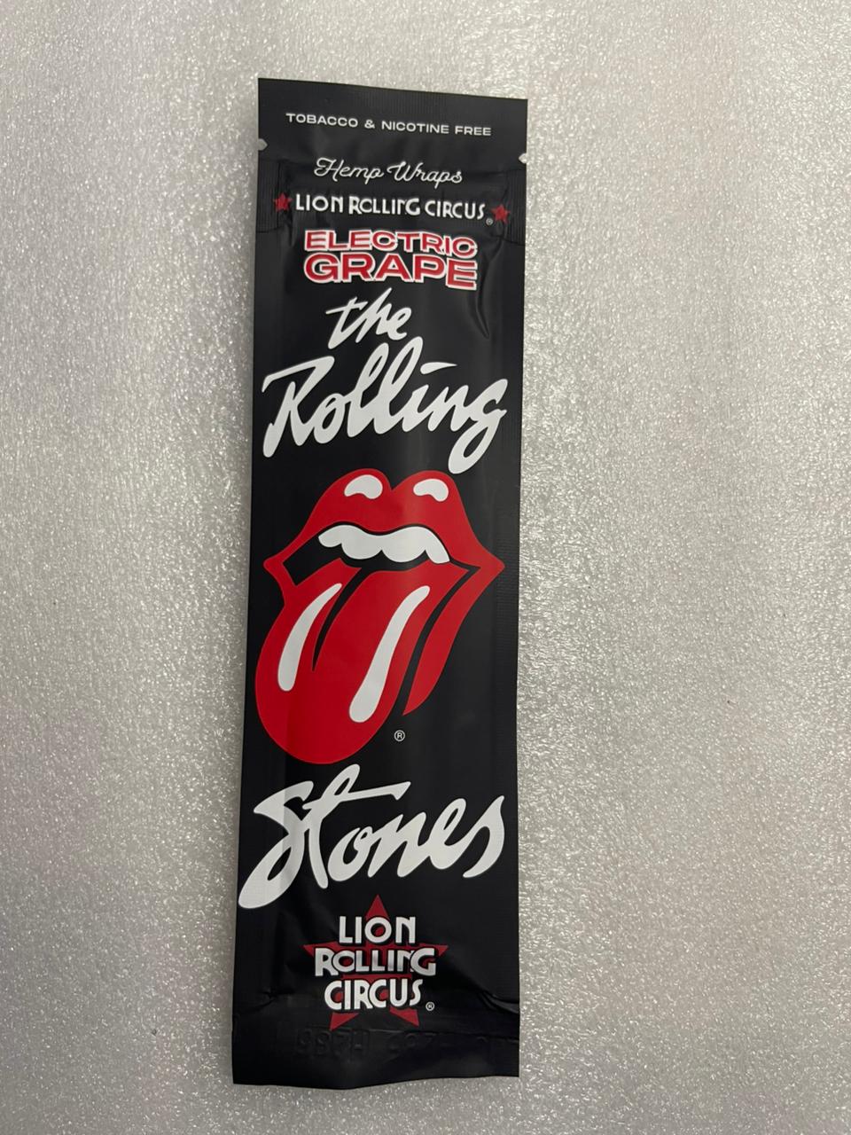 Blunt Hemp Wrap Rolling Stones sabor Electric Grape de la marca Lion Rolling Circus