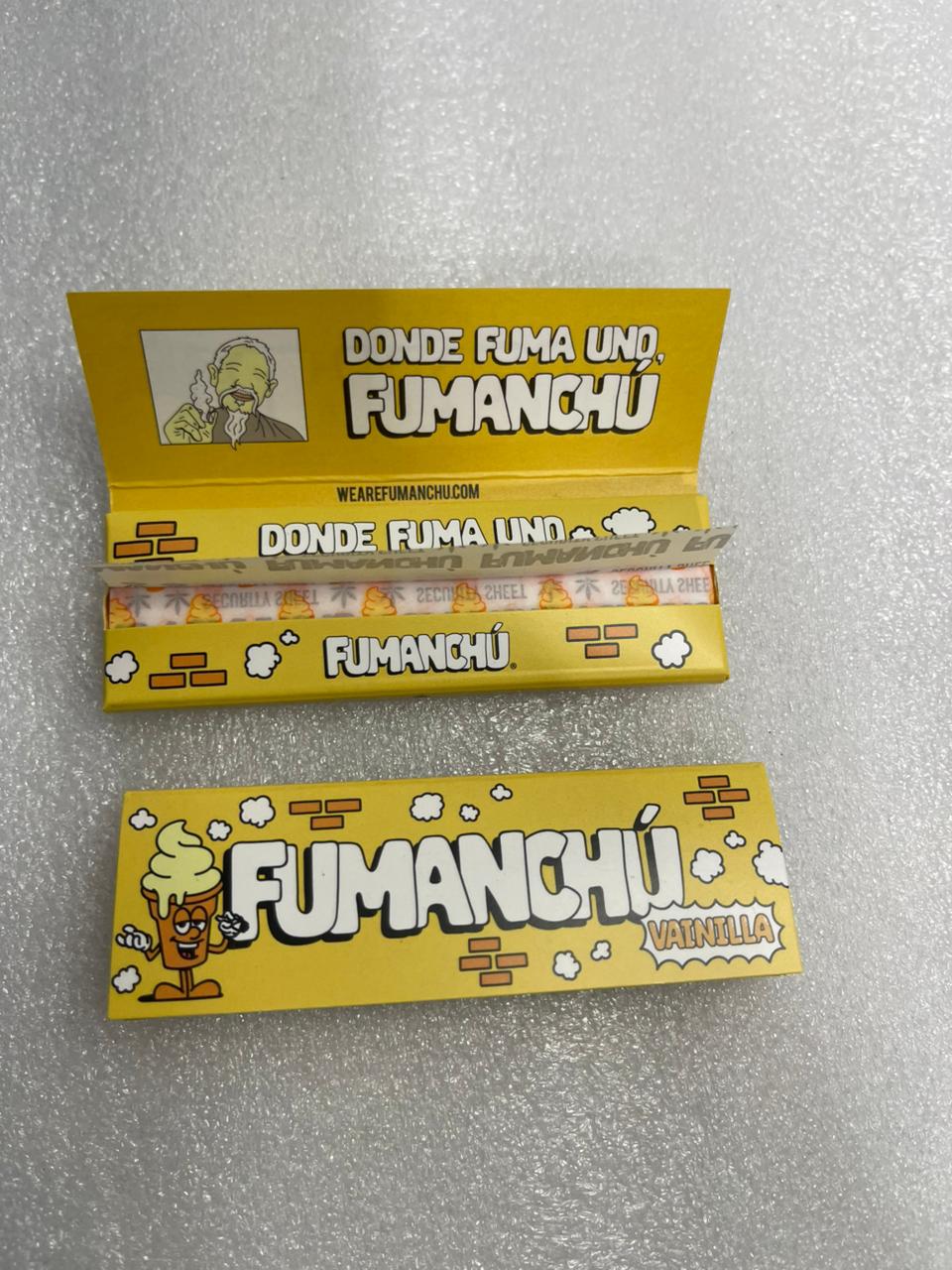 Papel de fumar de la marca Fumanchú, sabor a vainilla, 50 hojas de tamaño 1 1/4