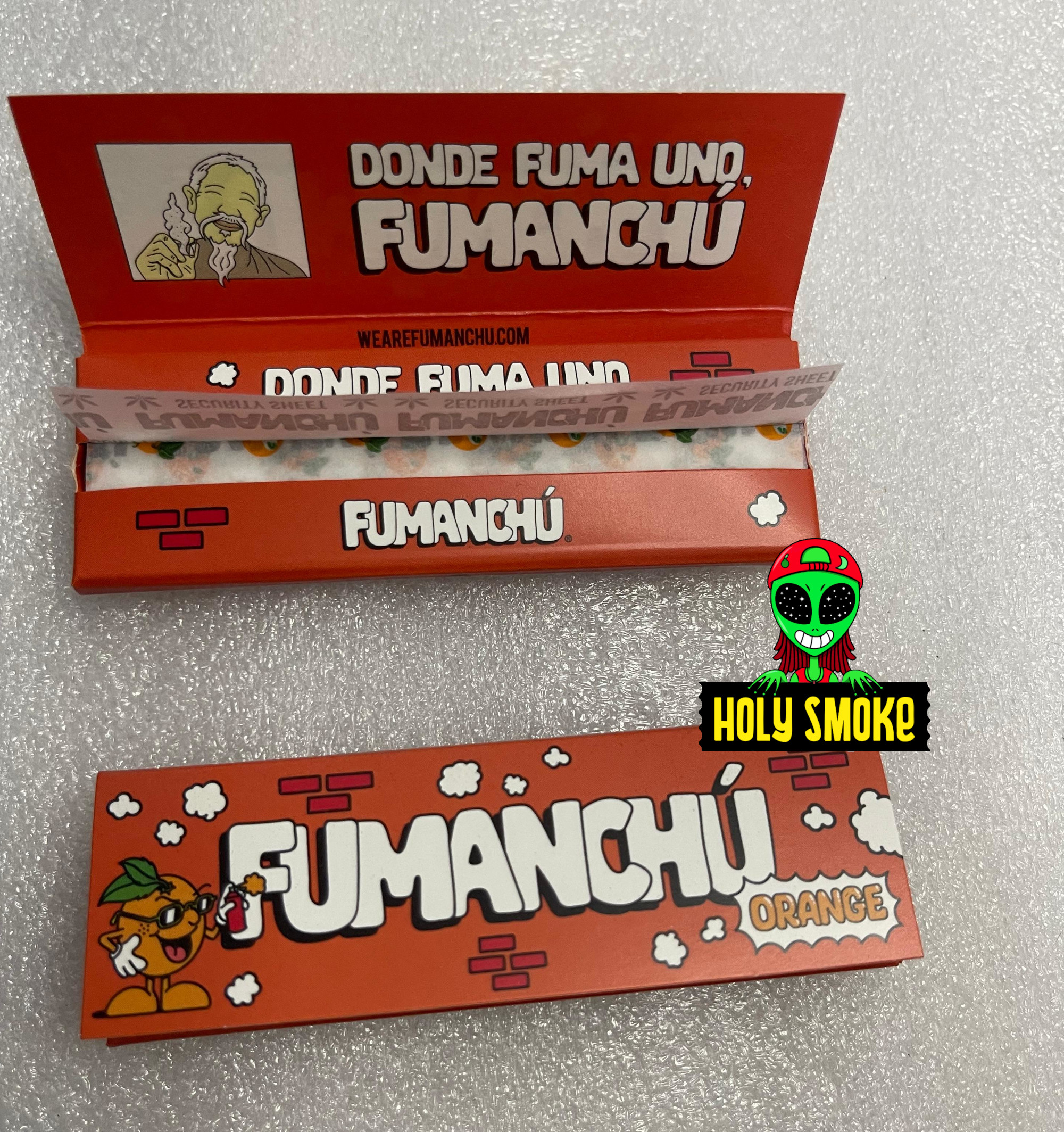 Papel de fumar de la marca Fumanchú, sabor Naranja, 50 hojas de tamaño 1 1/4