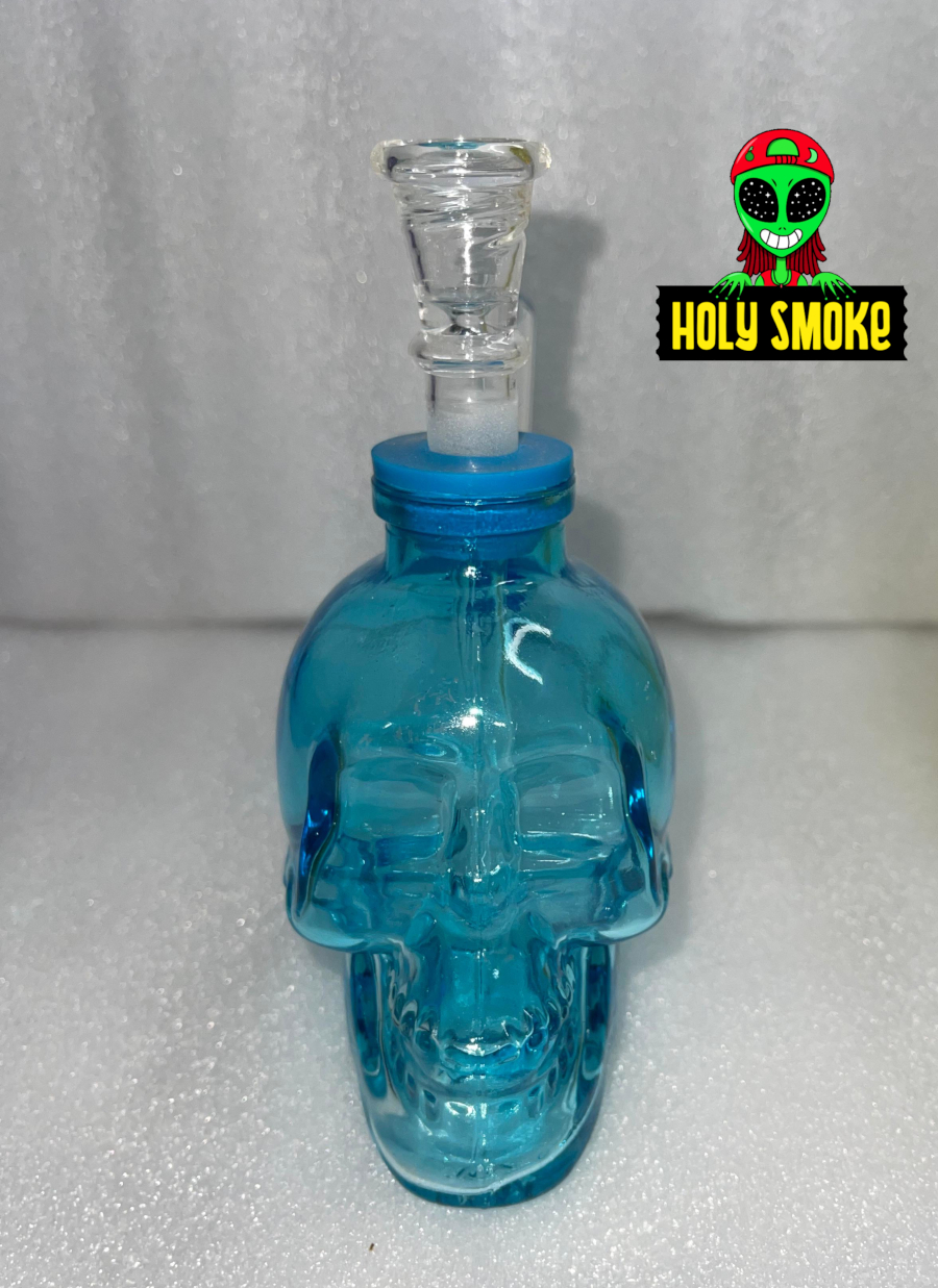 Bong de vidrio diseño de Craneo 11 cm aprox. - Imagen 2