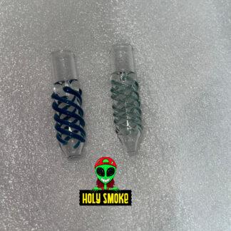 Mini Pipa De Vidrio, hitter en forma de bala con relieve de color en espiral, tamaño 5 cm