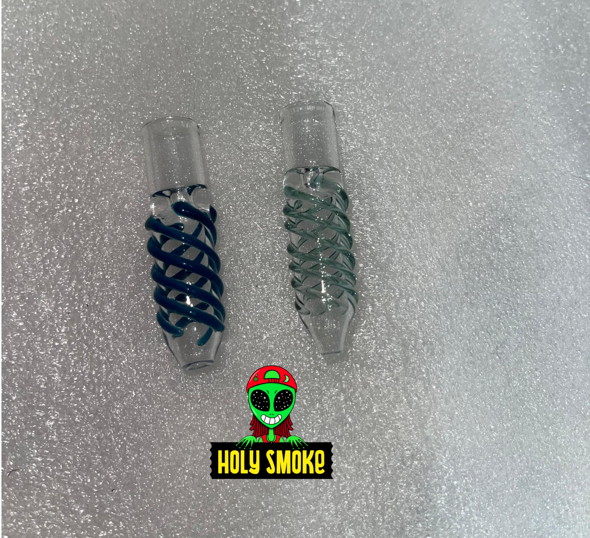 Mini Pipa De Vidrio, hitter en forma de bala con relieve de color en espiral, tamaño 5 cm