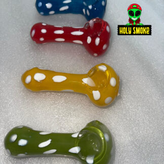 Pipa forma de cuchara en colores diferentes y diseño de puntos , tamaño de 10 cm de largo aprox.
