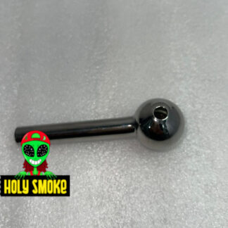 Tubo recto puki para quemador de aceite de vidrio color plata, cabeza grande 10 cm de largo.
