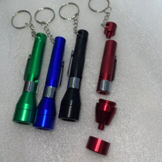 Pipa de tabaco de metal desmontable portátil con forma de mini linterna